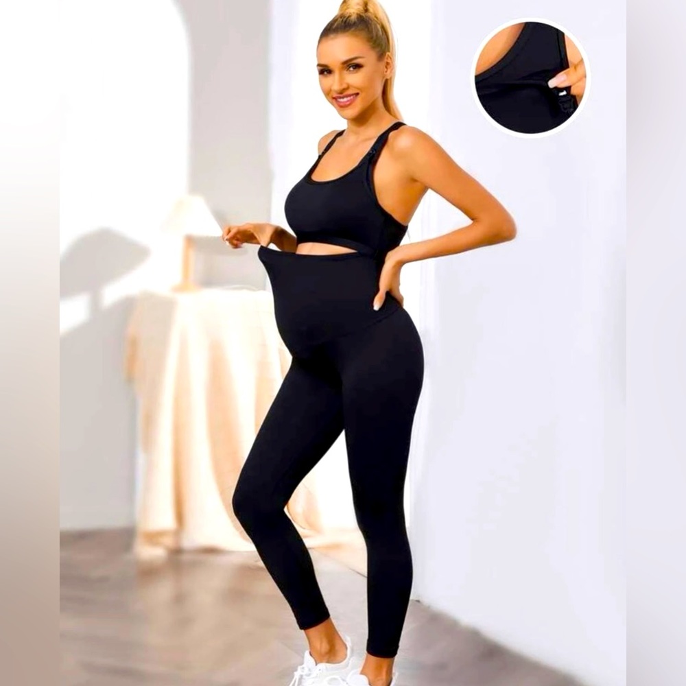 Maternity sports bra and leggings set